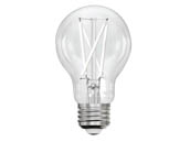 Feit Electric A1960CL950CAWFIL/2 Feit Dimmable 8.8 Watt 5000K A-19 LED Bulb, Exposed White Filament, 60 Watt Equivalent