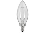 Feit Electric BPCTC100927CAWFIL/2 Feit Dimmable 10 Watt 2700K B-10 Exposed White Filament LED Bulb, 100 Watt Equivalent
