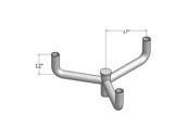 MaxLite 103185 PL-BB312-B Maxlite Steel Bullhorn 3-Arm Bracket 2 3/8" Tenon at 120° Bronze