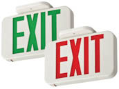 Lithonia Lighting 269XX0 EXRG EL M6 Lithonia LED Exit Sign with Battery Backup, Red or Green Letters