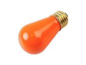 Satco Products, Inc. S3964 11S14 ORANGE 4-PACK Satco 11 Watt S14 Incandescent Ceramic Orange Lamp, Medium base, 130 Volt