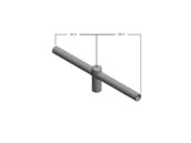 MaxLite 104009 PL-SB218-B Maxlite Steel Top Double 180° Spoke Bracket 2 3/8" Tenon 90° Arm Bronze