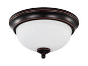 Satco Products, Inc. 62-1558 LED 19W 13" FLUSH MOUNT 3000K Satco Nuvo 13" LED Dome Light Fixture 19W 3000K Mahogany Bronze Finish