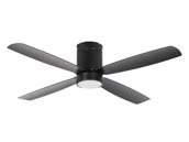 Westgate WFL-118-WS-4B-52-30K-BK-BK 52" Black 4-Blade Ceiling Fan with LED Integrated 3000K Light and Wall Switch Included