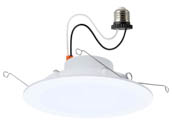 Satco Products, Inc. S11896 13WLED/DLR/6/FS/WF/RND/WH Satco 6" LED Downlight Color and Wattage Selectable Flat Wafer,  E26 Base