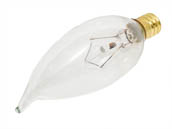 Bulbrite 403040 40CFC/32/3 (130V) 40W 130V Clear Bent Tip Decorative Bulb, E12 Base