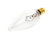 Bulbrite 400060 60CTC/32 (130V) 60W 130V Clear Blunt Tip Decorative Bulb, E12 Base