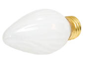 Bulbrite 421025 25F15WH 25W 130V F15 White Fiesta Decorative Bulb, E26 Base
