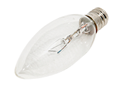 Bulbrite 25W 120V Clear Krypton Blunt Tip Decorative Bulb, E12 Base