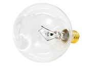 Bulbrite 25W 130V G16 Clear Globe Bulb, E12 Base