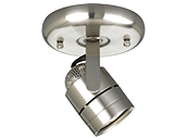 One-Light Ceiling Mount Pinhole Back Directional Light Fixture, Brushed Nickel
