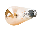 Satco Dimmable 2.5W 2000K Vintage ST19 Filament LED Bulb, Enclosed Fixture Rated