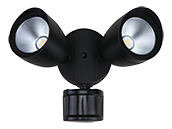 NaturaLED 20 Watt 5000K LED Security Light With Photocell and Motion Sensor, Black