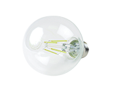 QLS Dimmable 4W 2700K G-25 Filament LED Bulb, Enclosed Fixture Rated