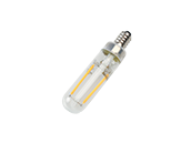 Bulbrite Dimmable 2.5W 3000K T6 Filament LED Bulb, Enclosed Fixture Rated