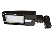 Energetic 100 Watt, 250 Watt Equivalent, Dimmable 5000K Slim LED Area Light Fixture With Slipfitter and Photocell, Type III