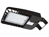Energetic Lighting 100 Watt, 250 Watt Equivalent, Dimmable 5000K Slim LED Area Light Fixture With Yoke/Trunnion Mount and Photocell, Type III