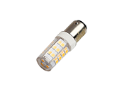 Bulbrite Dimmable 4.5W 120V 3000K T5 LED Bulb, BA15d Base, Enclosed Rated