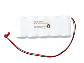 6 Volt 1500 mAh Ni-Cad Battery, 5 SC Cells, Side-By-Side Configuration