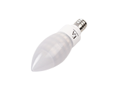 EmeryAllen 3 Watt Amber Turtle Safe Bulb, Candle Shape, E12 Base, Non-Dimmable