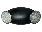 Emergi-Lite Dual Head LED Emergency Light with Battery Backup, Black