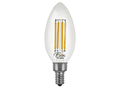 Euri Lighting Dimmable 5.5W 2700K 90 CRI Decorative Filament LED Bulb, Enclosed Fixture and Wet Rated, JA8 Compliant (Pack of 4)