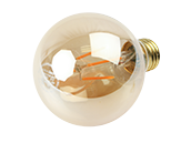 NaturaLED Dimmable 5W 2200K 90 CRI G-25 Vintage Filament LED Bulb, Outdoor Rated and JA8 Compliant