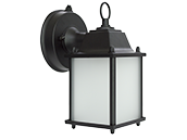 Maxlite Ranch Style Outdoor Lantern Fixture With Photocell, 9 Watt A19 LED Bulb Included