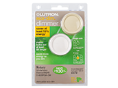 Lutron Diva 600W, 120V Incandescent/Halogen 3-Way Rotary Dimmer, White & Ivory