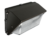 NaturaLED Dimmable 175-400 Watt Equivalent, Wattage Adjustable (28W/38W/60W) and Color Adjustable (3000K/4000K/5000K) Forward Throw LED Wallpack Fixture With Easy Connected Photocell