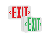 Exitronix Equity Line Red or Green LED Exit Sign with Battery Backup (Pack of 6)
