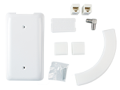 Sleek Socket 1-Gang Wall Plate, for Mixed Coaxial and Ethernet Cables