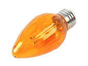 Bulbrite 4W F15 Amber LED Fiesta Decorative Bulb, E26 Base, Dimmable
