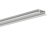 KLUS 3.28 Ft. Silver Anodized Aluminum Micro-NK Channel - For Recessed Applications