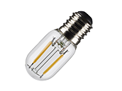 Satco 3 Watt Dimmable Clear T-6.5 LED Lamp, 2700K, 200 Lumens, E17 Base (Pack of 2)