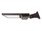 Maxlite Slim LED Area Fixture With Flexible Arm, Dimmable, Wattage & Color Selectable, Type III, 277-480V, C-Max Compatible, 400 Watt HID Equivalent