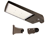 Maxlite AE Switch Series Area Light Wattage (100/125/150W), Color (3/4/5K), and Beam Angle (Type III/IV/V) Selectable with Control Ready Port, Flexible Arm, & Slipfitter Included