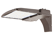 Contractor Choice LED Area Fixture High Voltage Wattage (60W/90W/120W/140W) & Color Selectable Type III Includes Arm Mount and Control Ready Port 347-480V