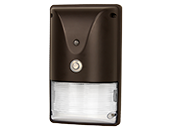 MaxLite Emergency Backup LED Wall Pack 15W and 3000/4000/5000K With Photocell Bronze Finish