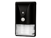 MaxLite Emergency Backup LED Wall Pack 15W and 3000/4000/5000K With Photocell Black Finish