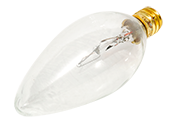 Bulbrite 40W 130V Clear Blunt Tip Decorative Bulb, E12 Base