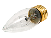 Bulbrite 40W 130V Clear Blunt Tip Decorative Bulb, E26 Base