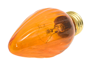 Bulbrite 25W 130V F15 Amber Fiesta Decorative Bulb, E26 Base