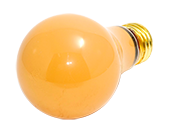 Bulbrite 60W 130V A19 Yellow Bug Light E26 Base