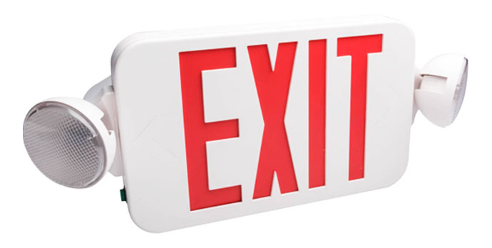 Combination Exit and Emergency Lights