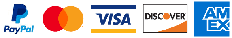 PayPal, Mastercard, Visa, Discover, American Express